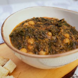 Espinacas con especias y garbanzos